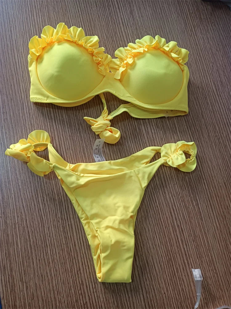 Sexy Leopard Print Bikini Set 2026 – Brazilian Push-Up Swimsuit