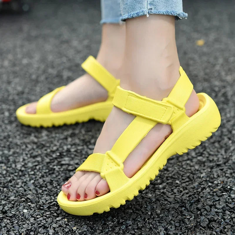 New Fashion Platform Sport Casual Flat Sandals Non-slip Outdoor Beach Sandalias Chaussure Femme