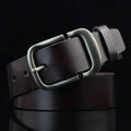 New Men's Formal Belt Solid Color Needle Buckle Belt Jeans Stylish Belt, Soft Leather Designer Handmade Daily and Business Wear