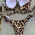 Sexy Leopard Print Bikini Set 2026 – Brazilian Push-Up Swimsuit