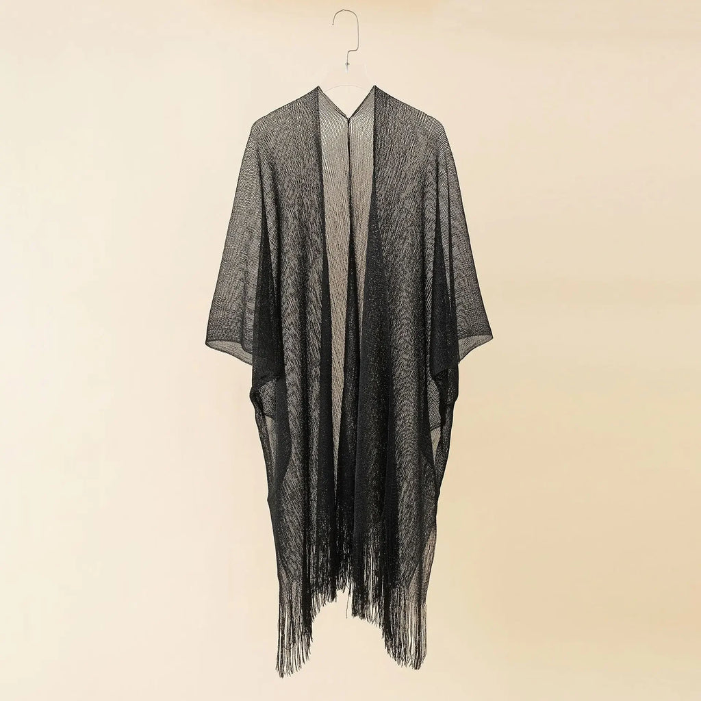 Swimsuit Cover-ups  Fashion Tassel Gold Bikini Beach Cover Up Sexy Beach Dress Tunics for Women Summer Wear See Through