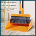 Foldable Broom and Dustpan Set, Compact Wall Mountable with Extra Stiff Bristles for Easy Storage & Cleaning