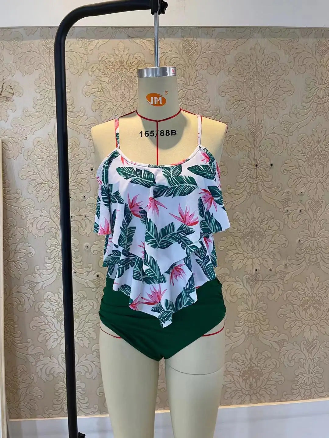 Swimwear Ruffles Women Suits Two Piece Sets Printed Beachwear High Waist Bikini Set Bottoms Push Up Tankini Swimsuits Women
