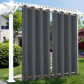 Patio Outdoor Curtain Waterproof Thermal Insulated Double Grommets Sun Block Windproof Window Curtains For Garden Drapes Porch