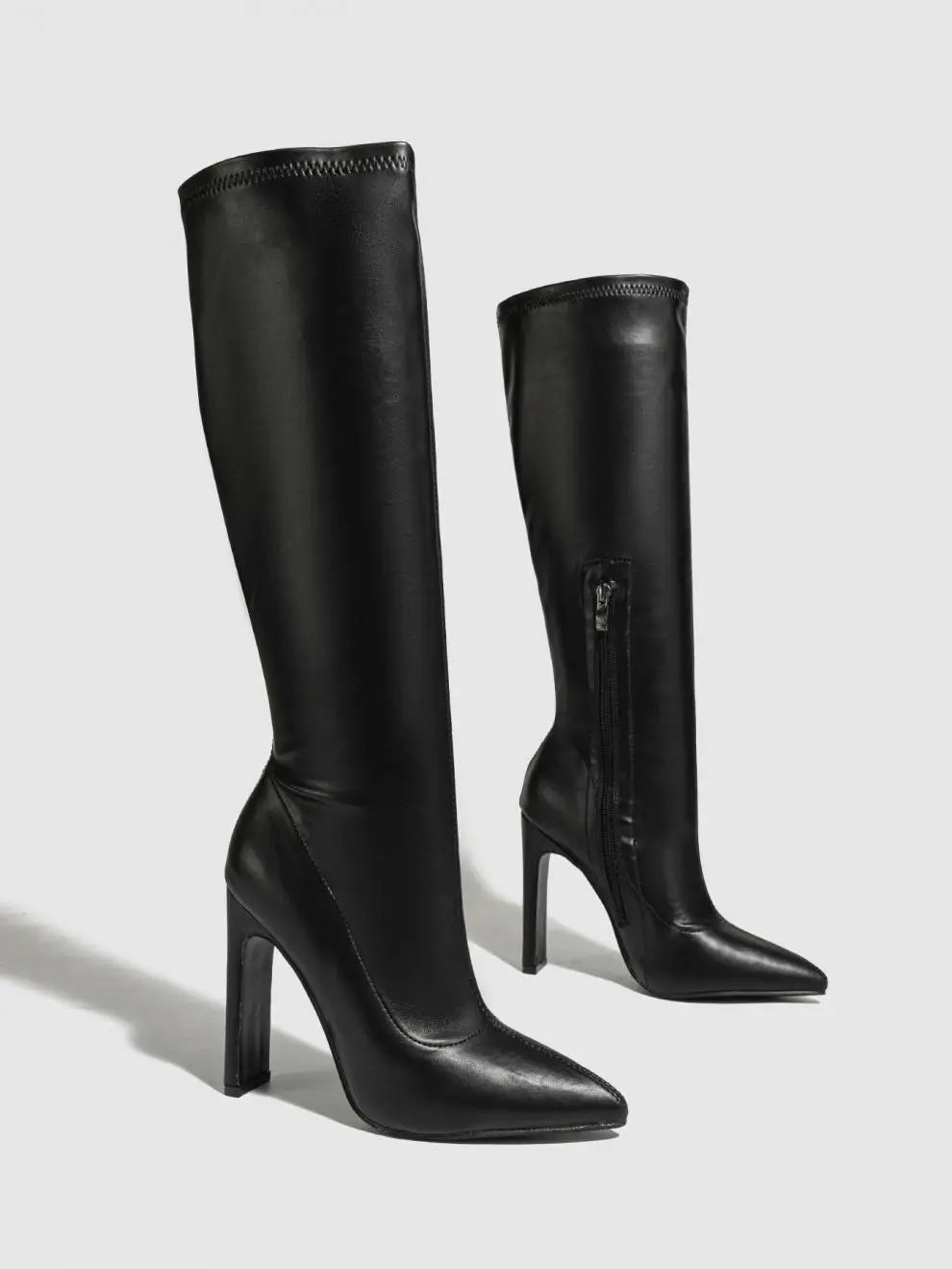 Winter New Fashion Knee-High Boots Women Pointed Toe Elegant Thin High Heel Casual Ladies Pumps Shoes Long Botas Mujer