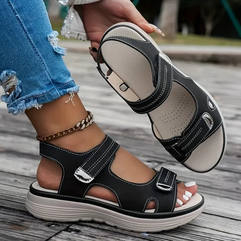 Summer Sandals Travel Women Shoes New Sandal Sole Durable Sandal Ladies Outdoor Beach Slippers Platform Sandals