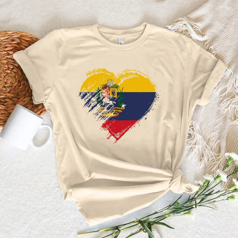 Venezuela t shirt women harajuku modern style pattern t-shirts female anime clothing