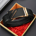 Men belt Leather Belt Metal Alloy Automatic Buckle Brand Luxury Design Waist Belts for Men Strap Male