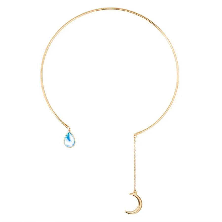 Women's Moon Pendants Necklace Cubic Zirconia Engagement Jewelry Gifts
