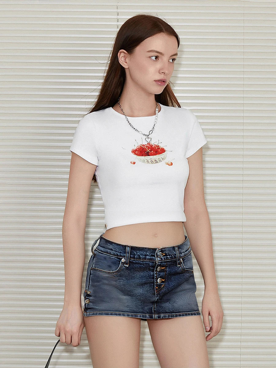 Ladies Denim Skirts with Stylish Side Buttons and Slit Detailing Solid Color Mini Skirt for Summer Fashion and Streetwear