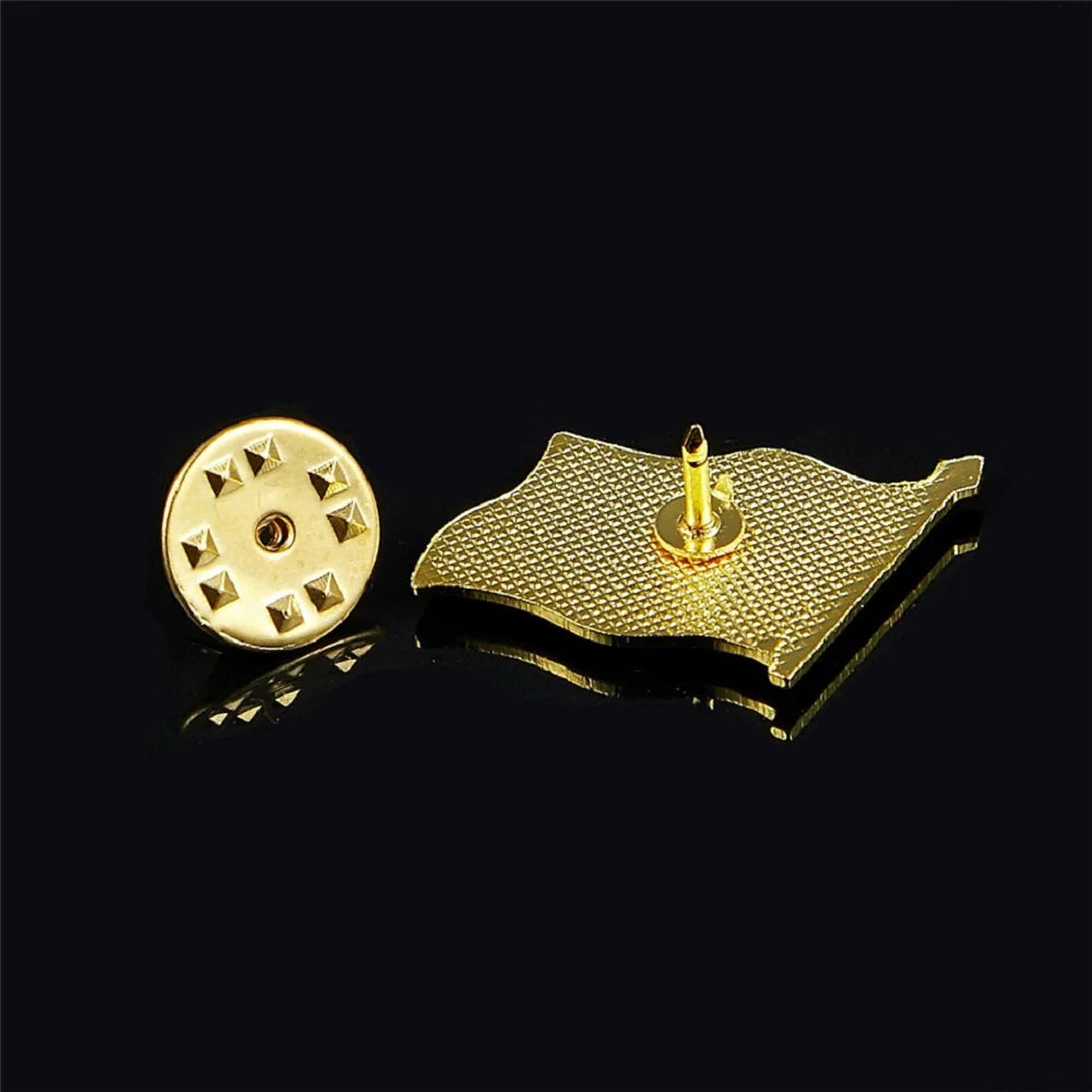 Venezuela Fashion Flag Pin Brooch Waving National Flag Style Flag Badge Brooch W/ Butterfly Clip Safety Pins