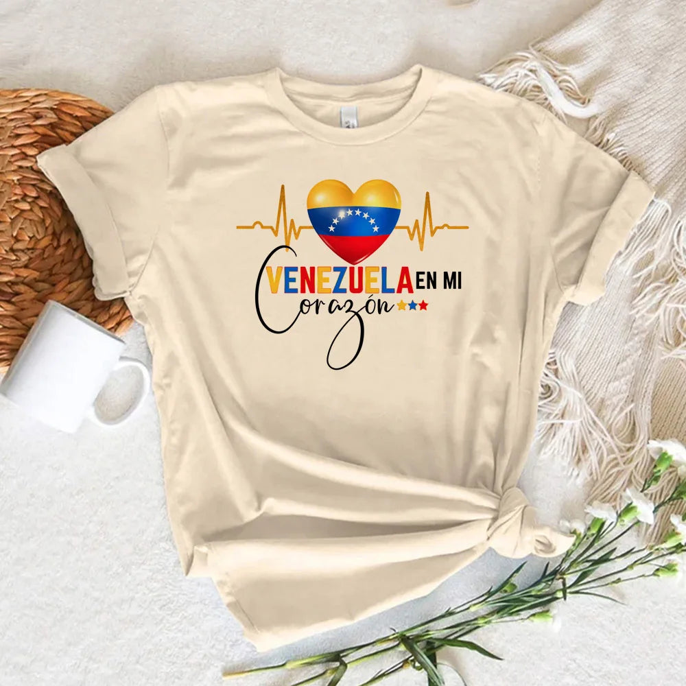 Venezuela t shirt women harajuku modern style pattern t-shirts female anime clothing