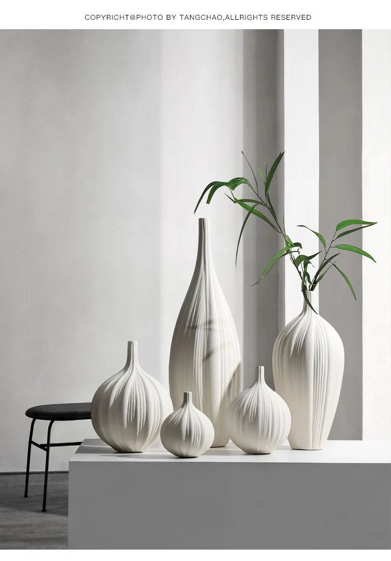 Elegant Ceramic Vase Decoration Dry Flower Arranger