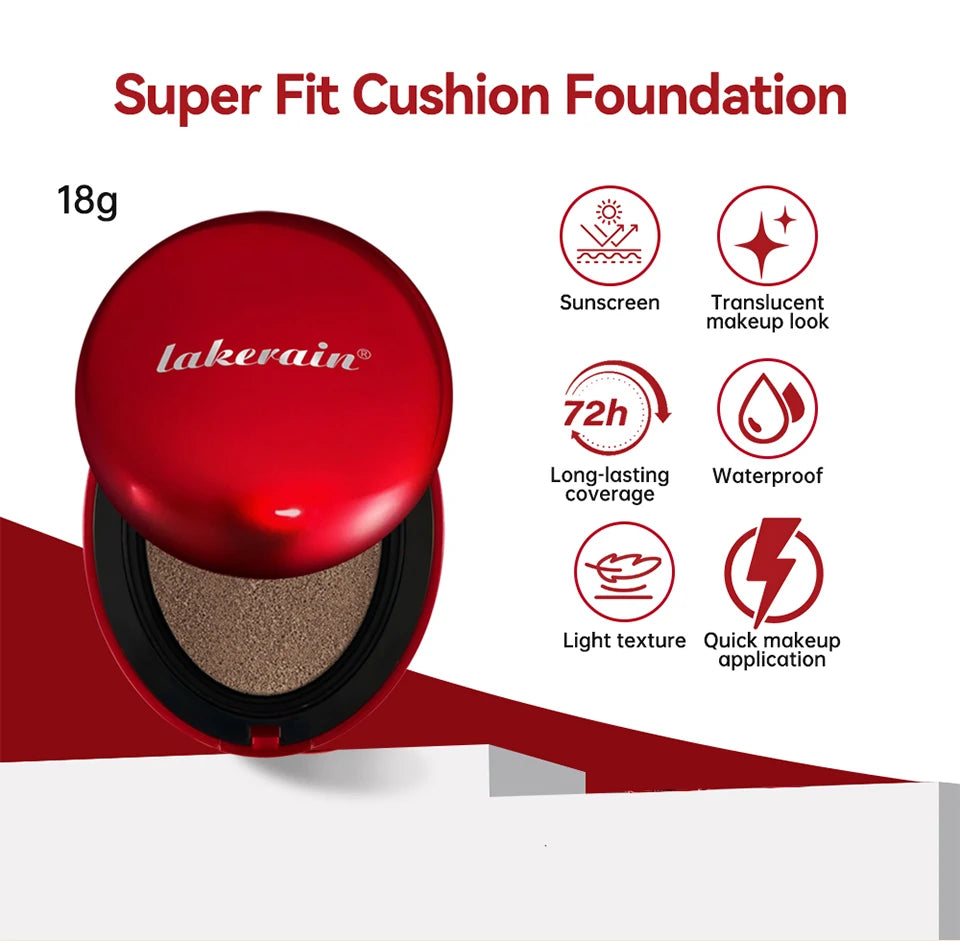 Super Cushion Foundation Waterproof Long-lasting Brighten Foundation Cream Women Base Makeup Face Korean Cosmetics