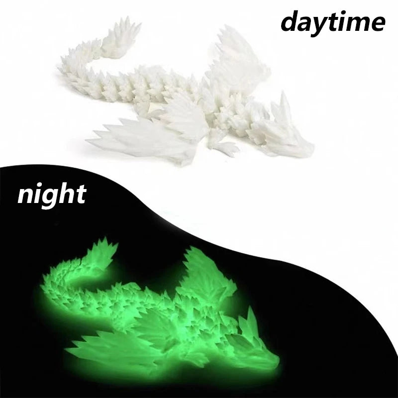 3D Printed Dinosaur Movable Echinosaurus Figurine Dragons Bone Model Desktop Craft Ornament Creative Novelty Gifts for Kids