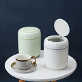 Mini Desktop Trash Can with Lid Garbage Waste Bin Organizer Bedroom Office Desk Storage Box Made Durable Plastic Home Supplies