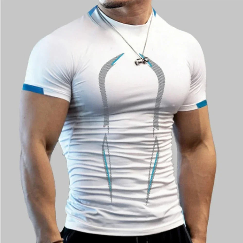 Men's Gym Breathable T-Shirt – Quick Dry Summer Sportswear