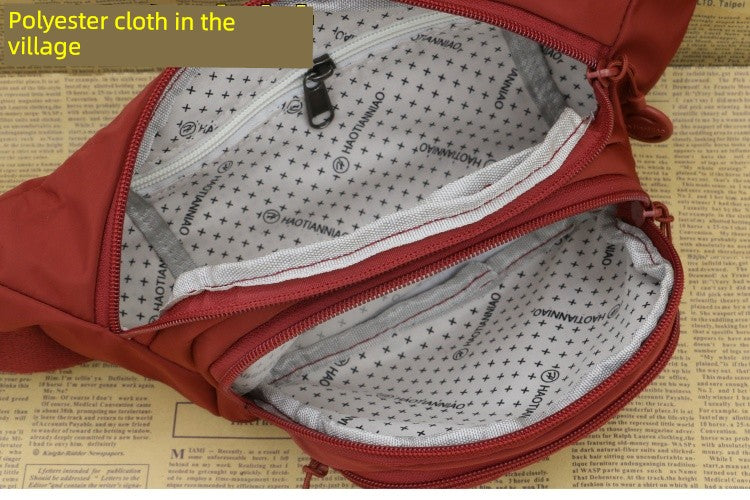 Unisex Waist Bag Multi-Functional Large Capacity Water Repellent Outdoor Sports Mobile Phone Wallet Oxford Cloth Cashier Bag