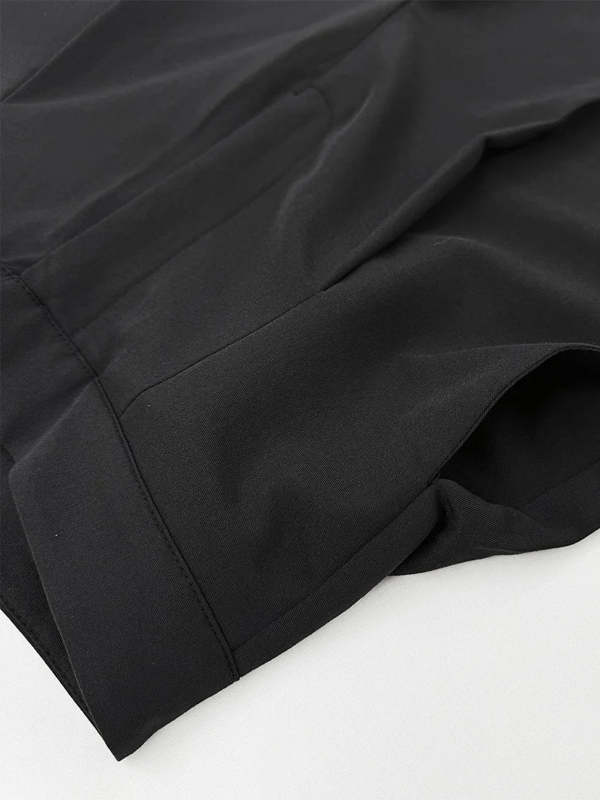Parc Fee Fashion Loose Black Office Women's Pants Casual High Waist Wide Trousers Elegant Classic Full Length Pants Female