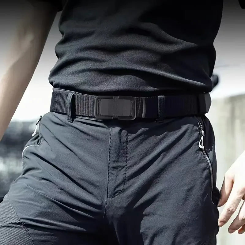 Men's Waist Belt, Outdoor Military Training, Casual Versatile Tactical Pants Belt, Fashionable Automatic Buckle Belt