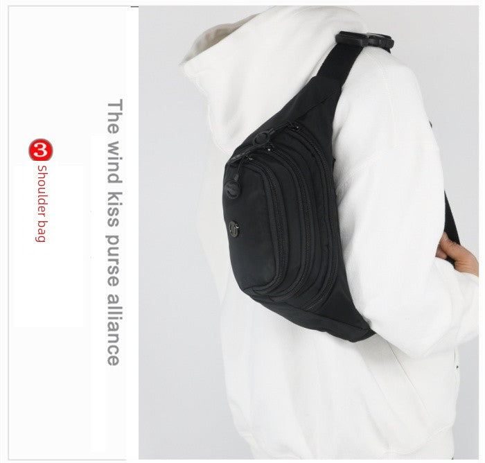 Unisex Waist Bag Multi-Functional Large Capacity Water Repellent Outdoor Sports Mobile Phone Wallet Oxford Cloth Cashier Bag