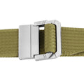 Male Belt Fashion Casual Nylon Fabric Belt Strap Double Loop Buckle Belt Long Waistband Solid Color For Jeans Pants