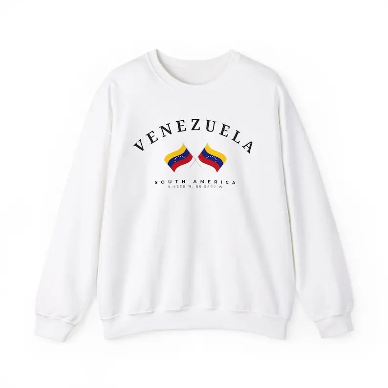 Venezuela Sweatshirt Venezuelan Shirt South America Gift Souvenir Soft Comfortable Unisex Pullover Casual Wear Men Women Trendy