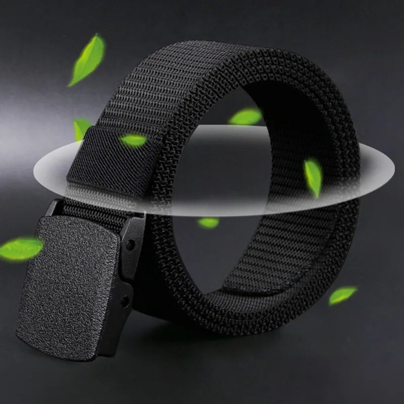Men Belt 2023  Belts Adjustable Belt Men Outdoor Travel Tactical Waist Belt with Plastic Buckle for Pants 120cm