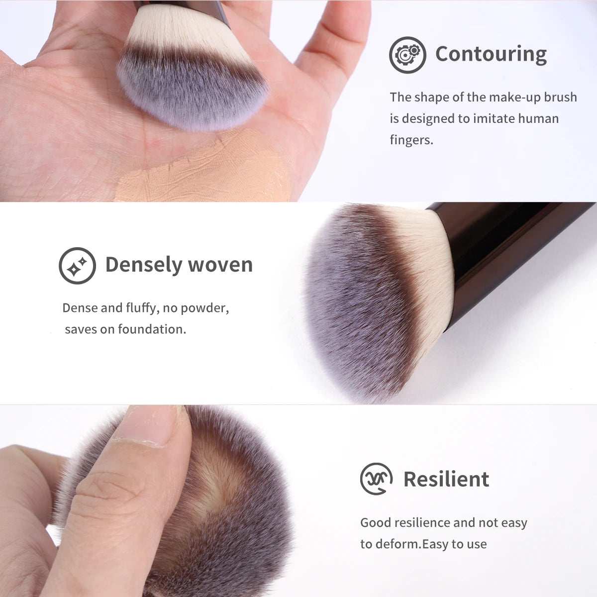 MAANGE 20pcs/set Pro Makeup Brushes Double Ended Foundation Concealers Blush Eye Shadows Brush for Liquid Cream Powder Blending