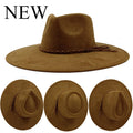 Gorras Para Hombres Three styles Suede Hat Water drop hat 9.5cm Wide Brim Fedora Hat Women's Autumn and Winter Felt Jazz Hat