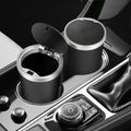 Compact Leakproof Mini Car Trash Can with Easy-Press Pop-Up Lid Durable Odor-Blocking Waterproof ABS Bin for Cup Holders Storage