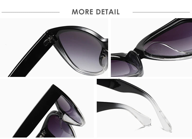 Fashion Cat Eye Sunglasses Women Brand Desginer Sun Glasses Gradient Simple Wide Leg Design Unisex Cateye Female Shades UV400