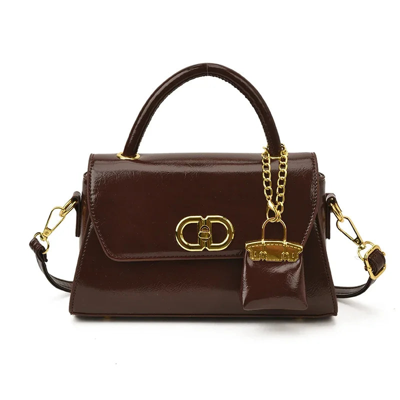 Famous Designer Leather Shoulder Bag For Women - Classic Elegant Handbag Messenger Bag Ladies Luxury Brand