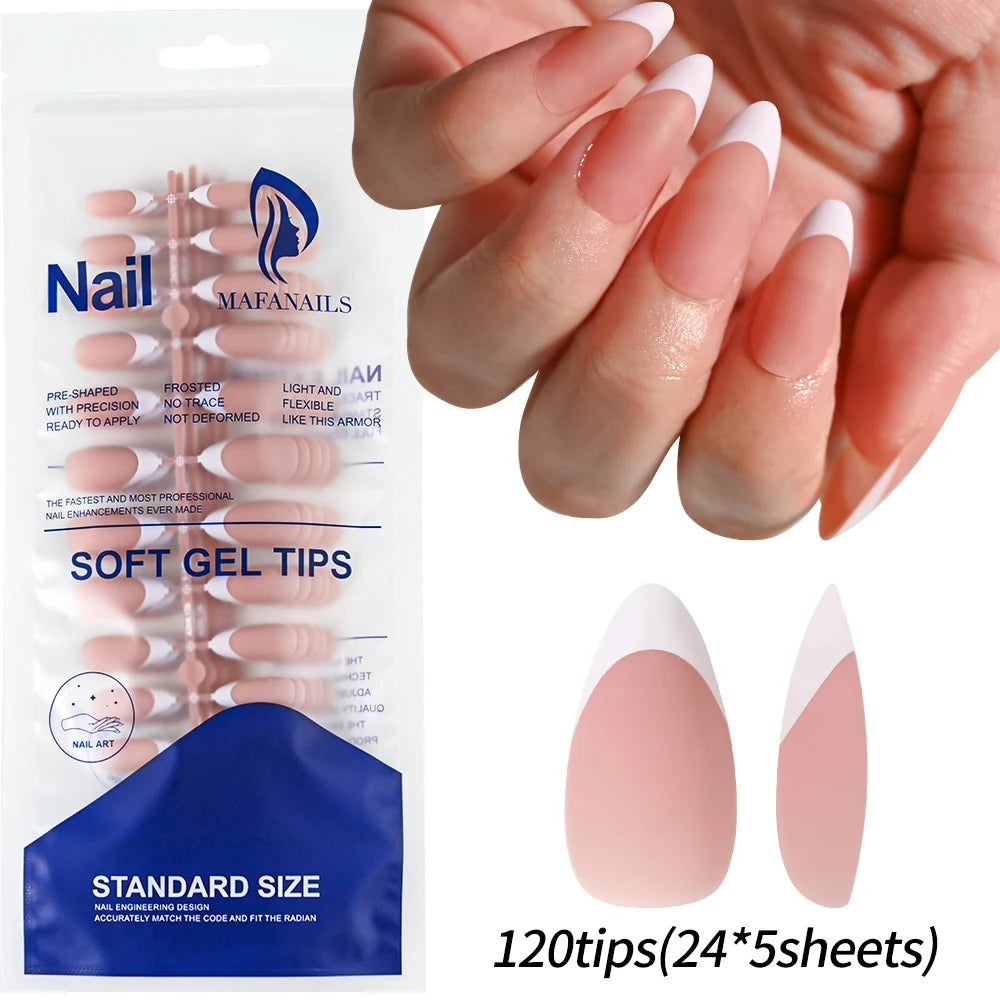 100pcs Light Pink Press-On Nails | Short & Medium Square | 10 Sizes Full Cover Nail Tips