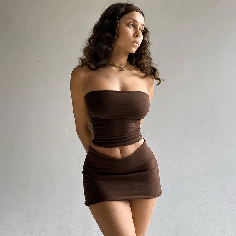 Women Skirt Fashion High Waisted Short Pencil Skirts All Match Female Summer Sexy Girl Tight Hip Wrap Mini Skirts&top Outfit Y2K