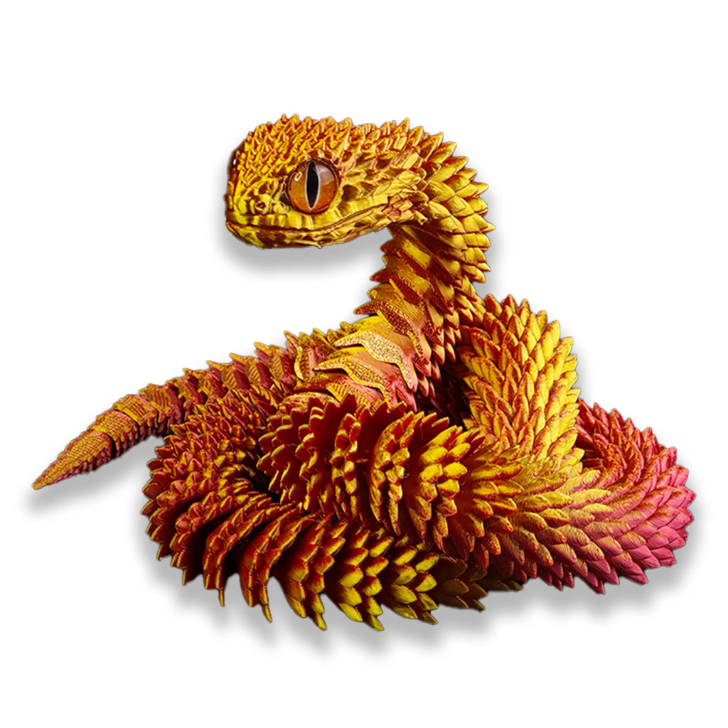 3D Printed Snake Movable Joint Simulation Snake Figurine Creative Home Office Desktop Ornament