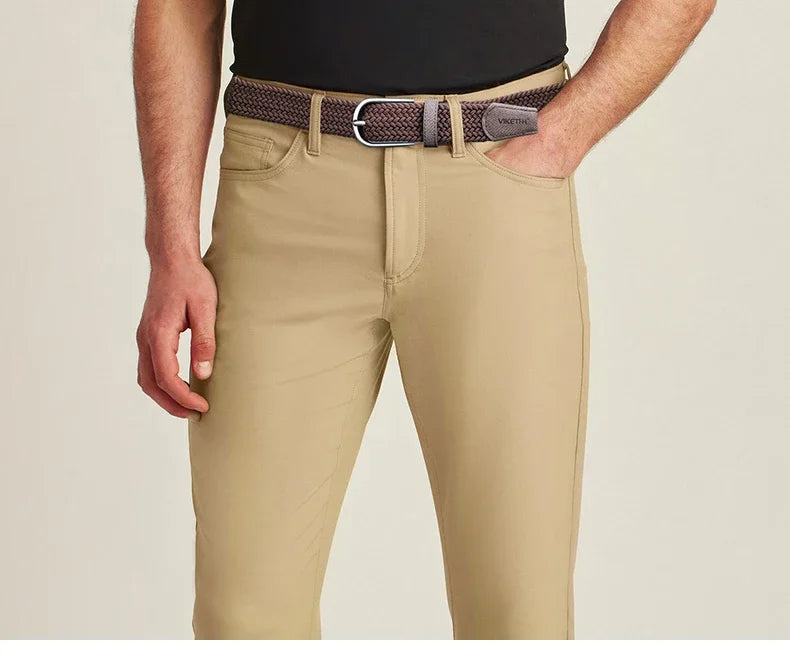Belt for Men Golf Belt Summer Woven Leather Casual Sports Elastic Adjustable Waistband