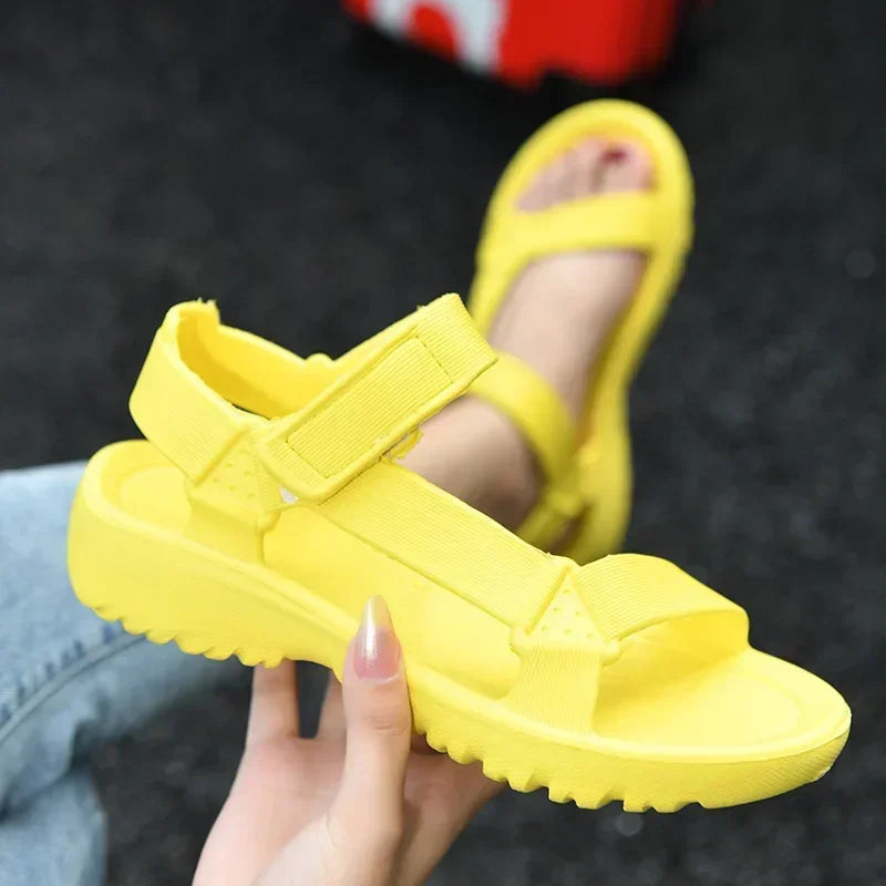 New Fashion Platform Sport Casual Flat Sandals Non-slip Outdoor Beach Sandalias Chaussure Femme