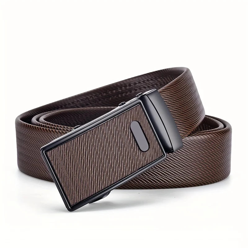 Men's Belt Metal Automatic Buckle Brand Men's High-Quality Belt Famous Brand Luxury Work Business Belt