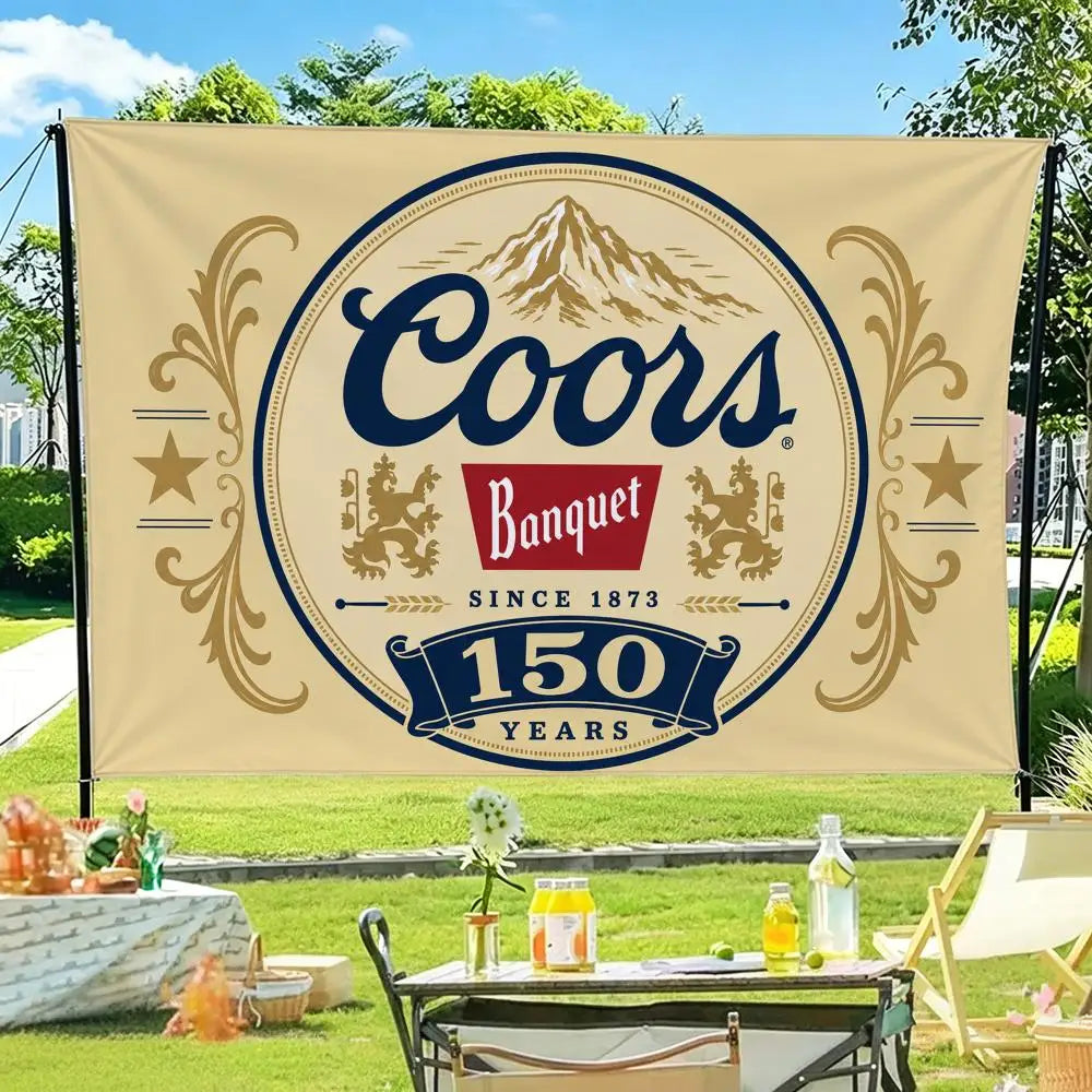 C-Coors Banquet Flags flag For Room Dorm Camping Picnic Art Style Garage Bar wall Decoration Banner