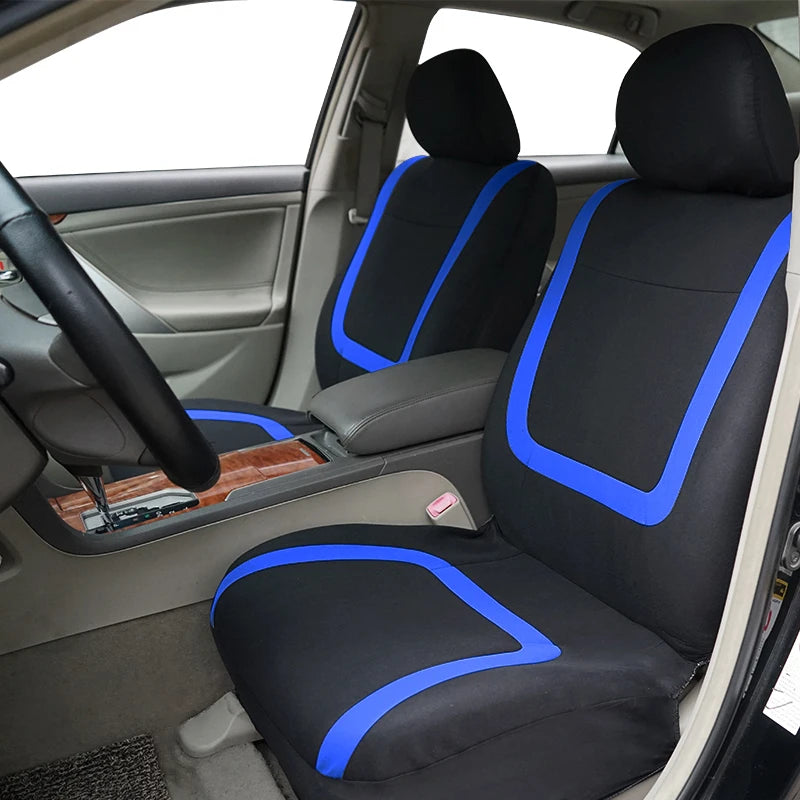 Full Set Car Seat Cover Fabric Universal Polyester Breathable Washable Suitable For Car Truck Van Suv Car Accessories Interior