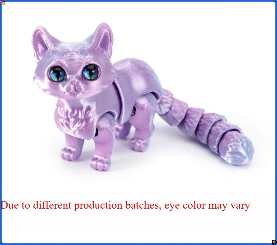 3D printed cats, 3D animals for stress relief, desktop decorations suitable for office workers, and small ornaments for adults