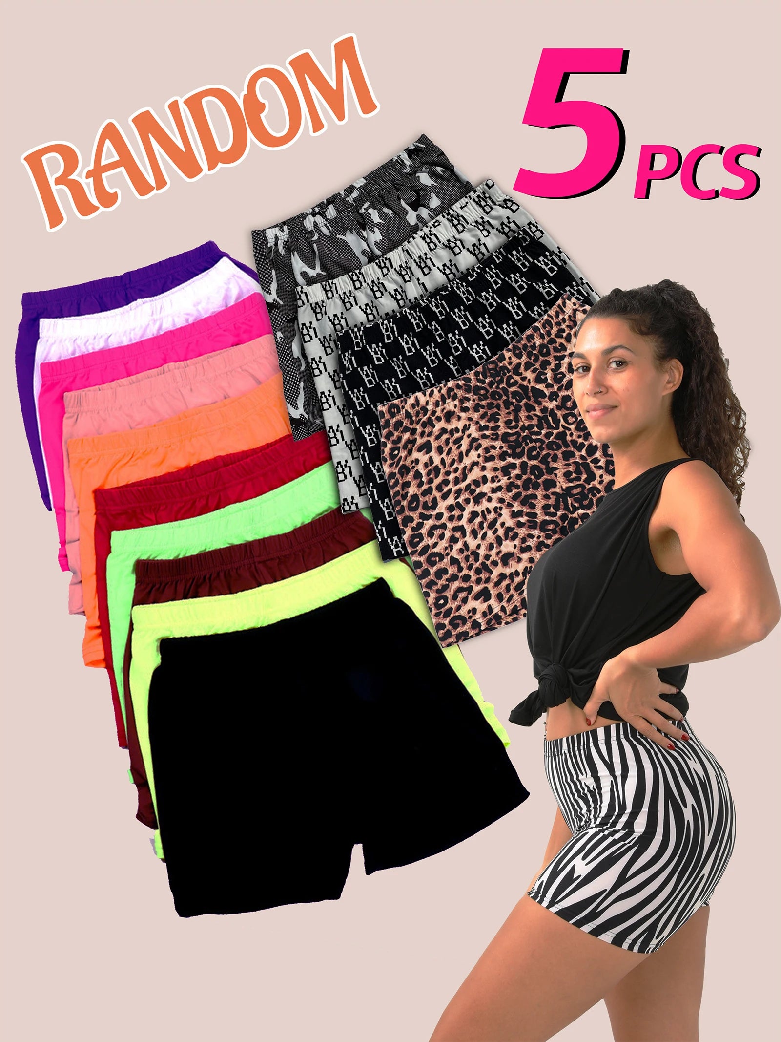 Women's Biker Shorts – Stretchy Summer Short Leggings Mix Colors