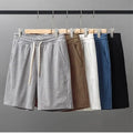 Men's Solid Color Waffle Shorts – Casual Mid-Waist Summer Shorts