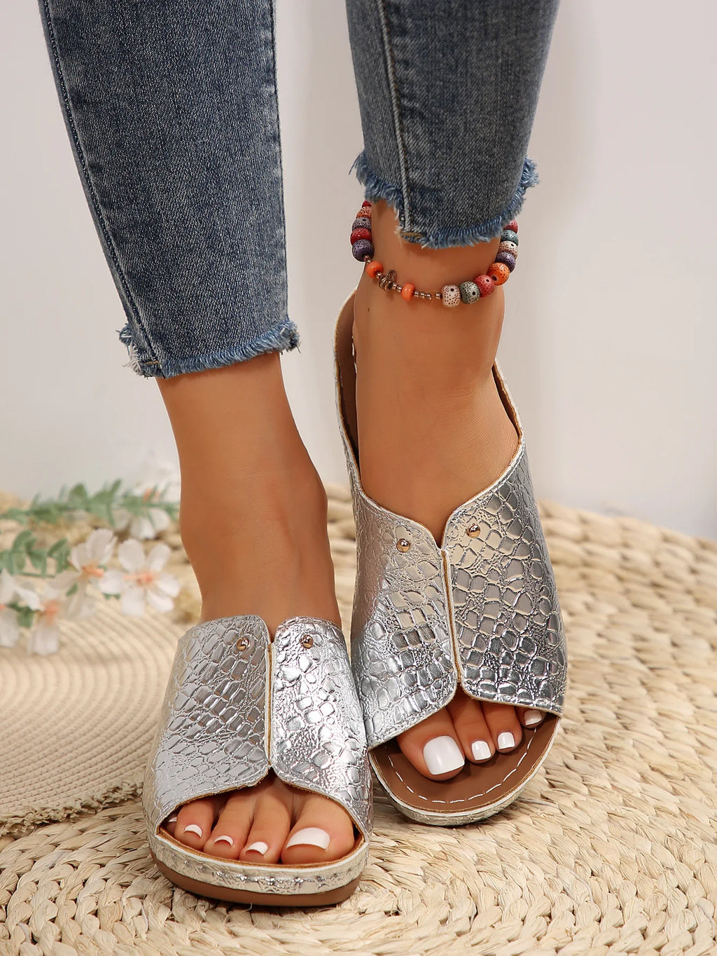 Sandals Women Shoes Summer Platform Heels Shoes Woman Slip On Shoes Wedge Women's Sandals Soft Woman Slippers Footwear Female