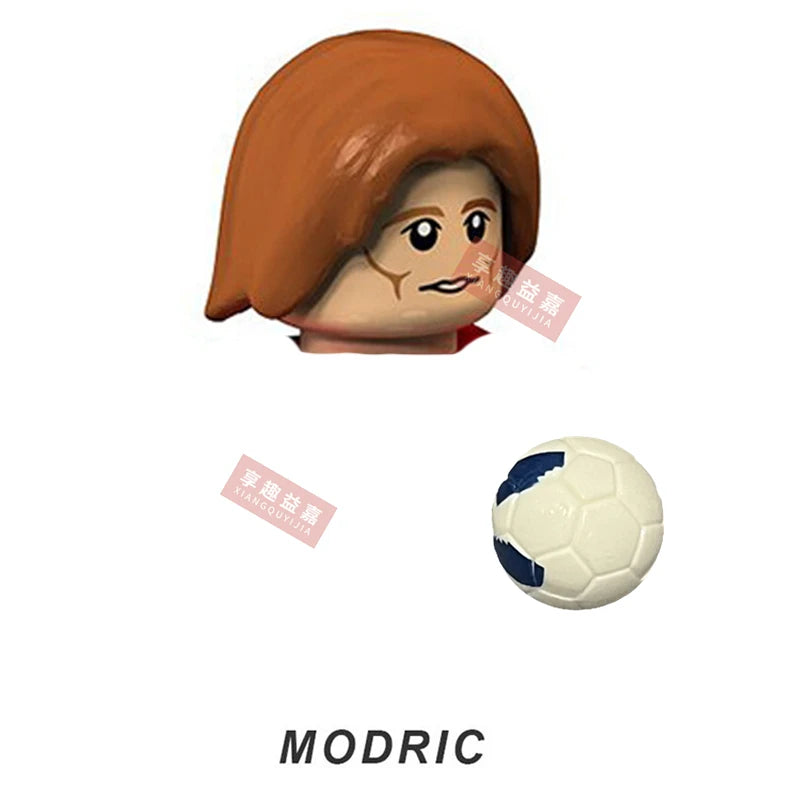 2026 NEW World Famous Football Players Figurine Messi Ronaldo Neymar Lewandowski Mini Action Building Block Model Toy Kids Gifts