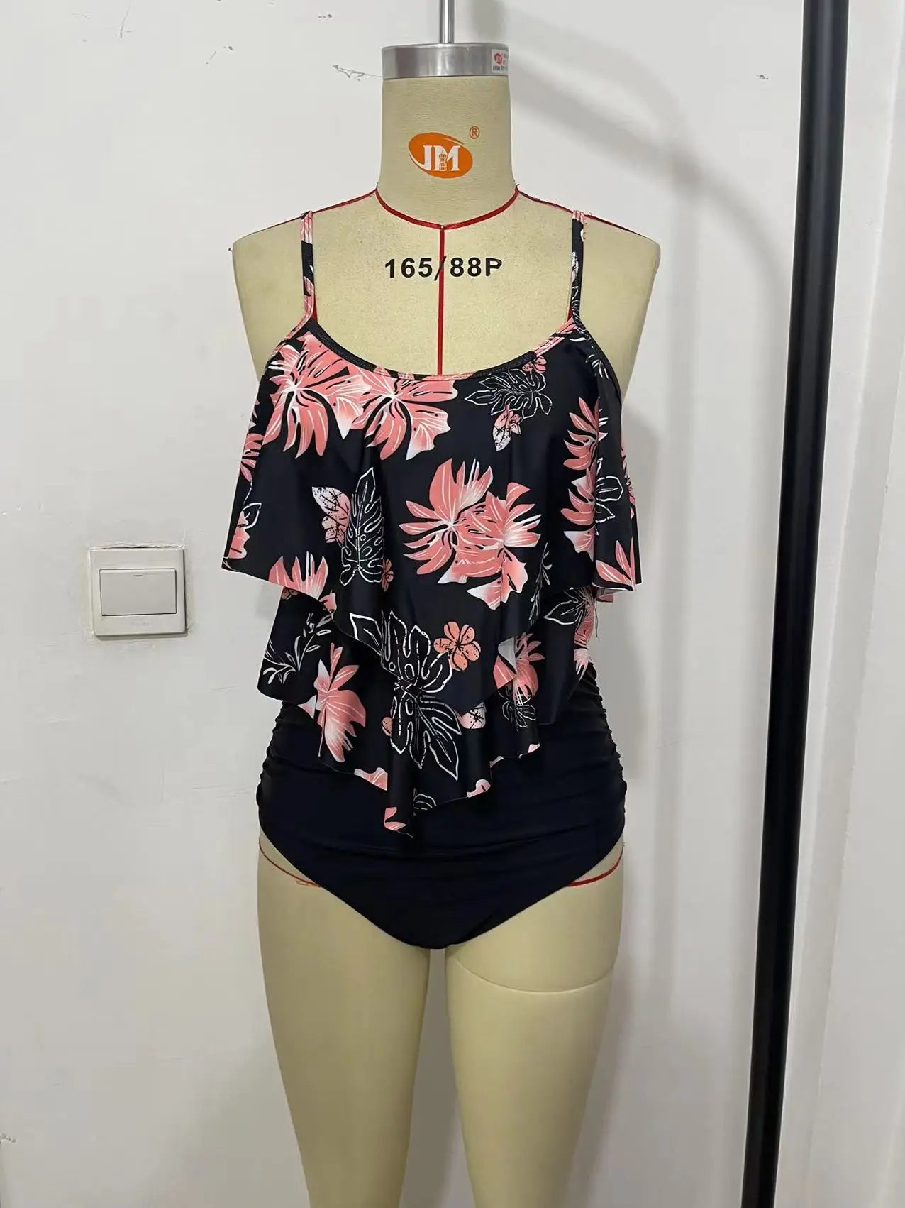 Swimwear Ruffles Women Suits Two Piece Sets Printed Beachwear High Waist Bikini Set Bottoms Push Up Tankini Swimsuits Women