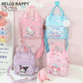 HELLO KITTY Hello Kitty Kuromi Melody Cinnamoroll Children's Cartoon Versatile Handheld Crossbody Bag Shoulder Bag