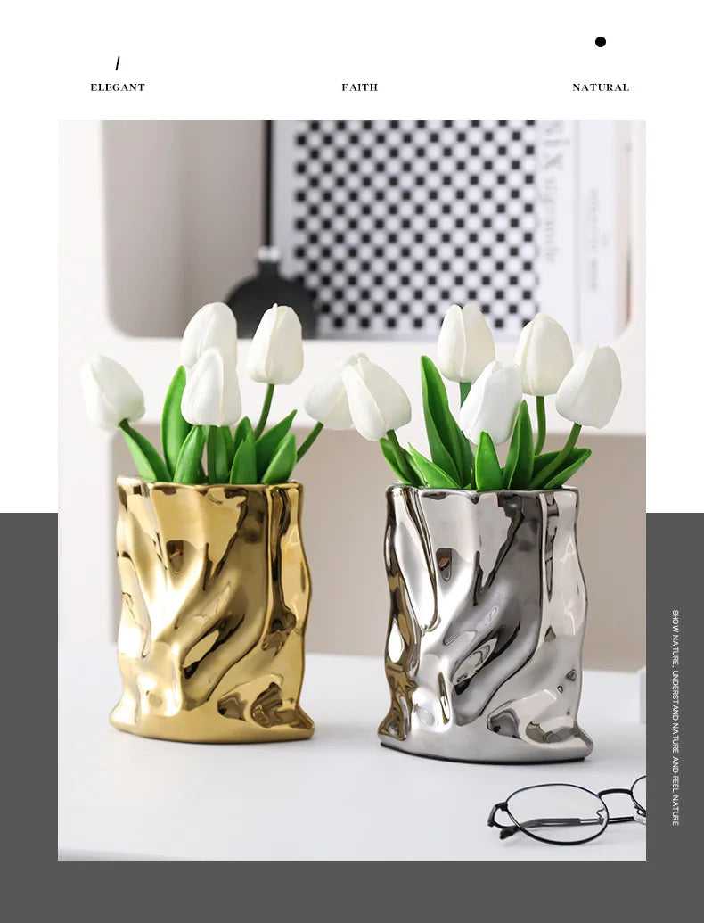 Nordic Ceramic Irregular Vase