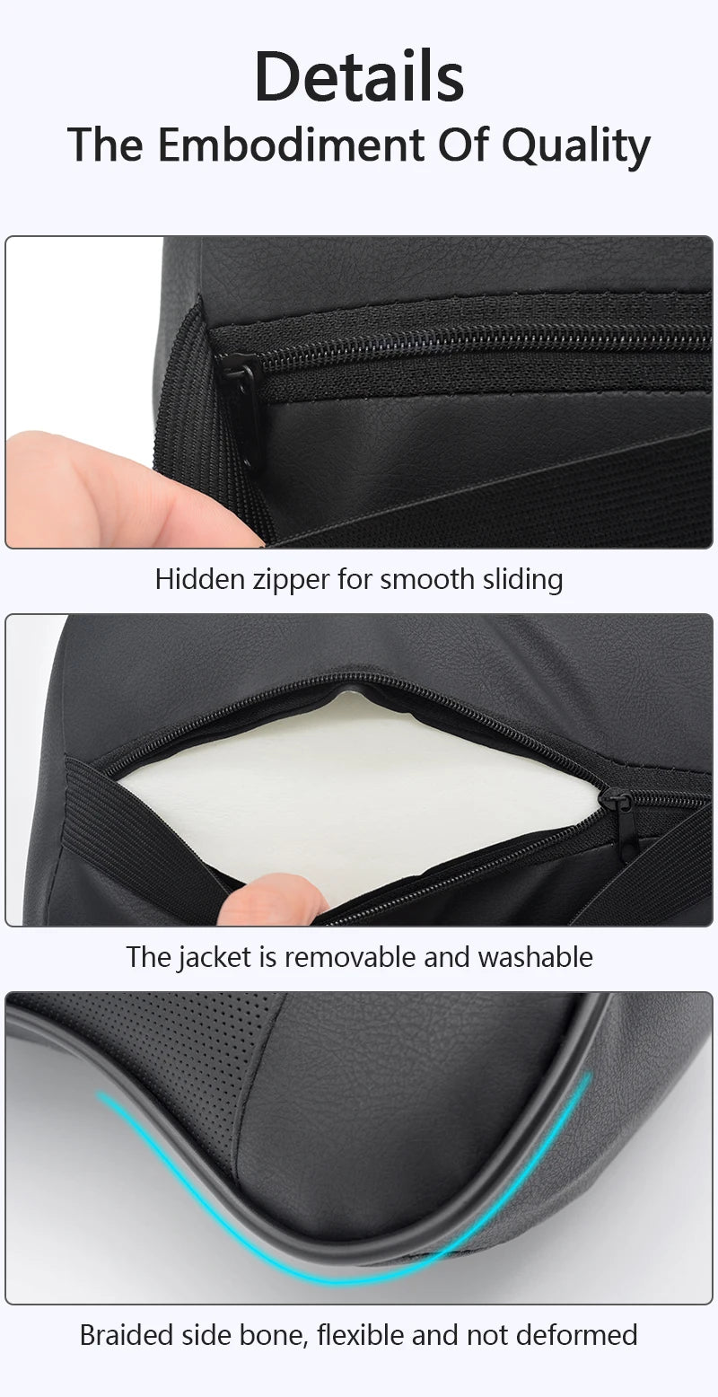 Car Neck Headrest Pillow Rest Head Support Cushion Car Breathable Memory Foam Slow Rebound Guard Car Lumbar Pillow Universal